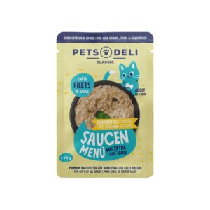 Pets Deli Saucen Menu Chicken Fillet with Zucchini Cat Wet Food