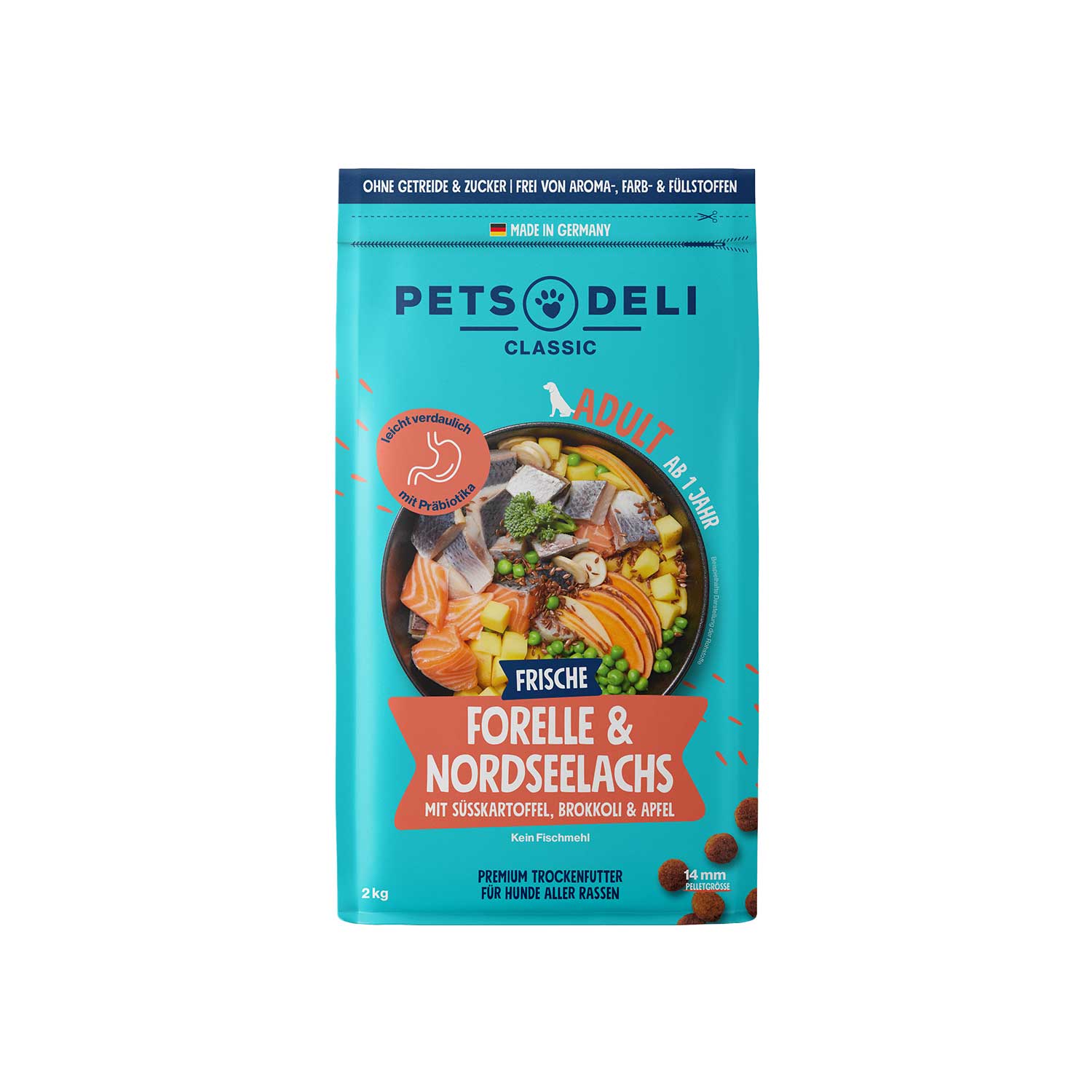 Pets Deli Trout & North Sea Salmon with Sweet Potato, Broccoli & Apple Dry Dog Food