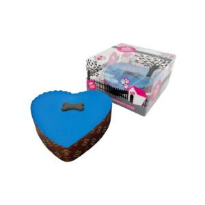 The Barking Bakery Blue Heart Yoghurt Topped Dog Birthday Cake