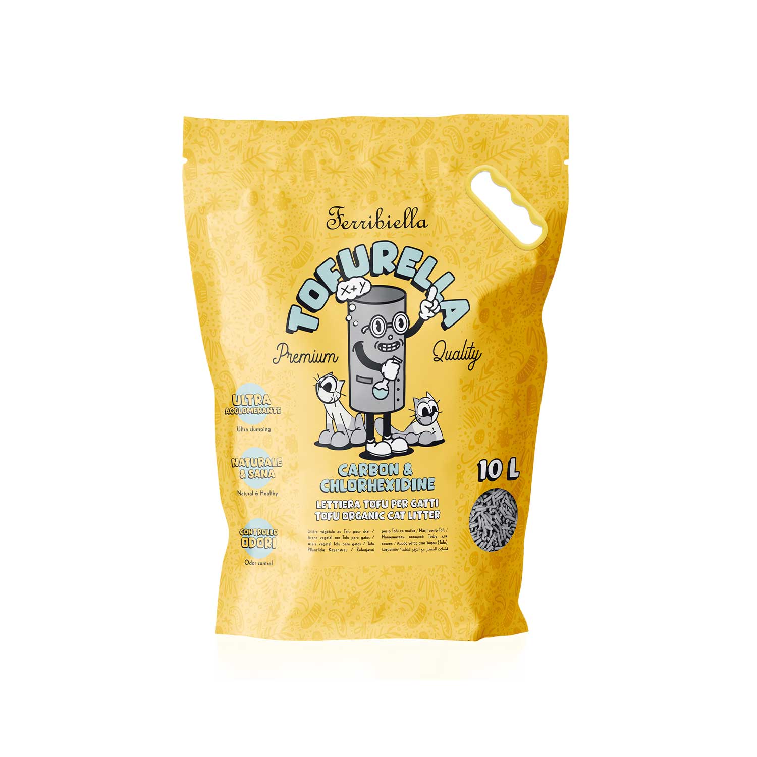 Ferribiella Tofurella Biodegradable Tofu Cat Litter Carbon & Chlorhexidine 10L