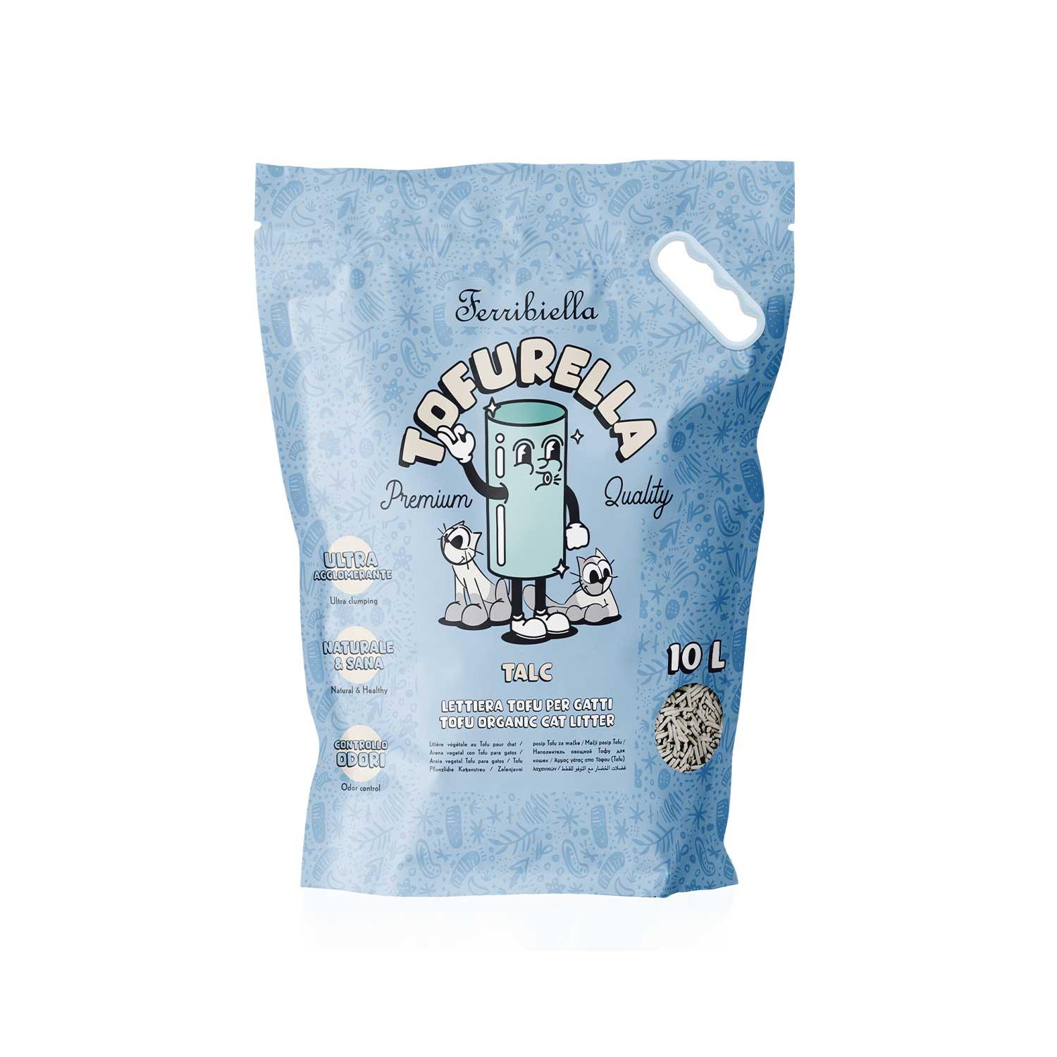 Ferribiella Tofurella Biodegradable Tofu Cat Litter Talc 10L