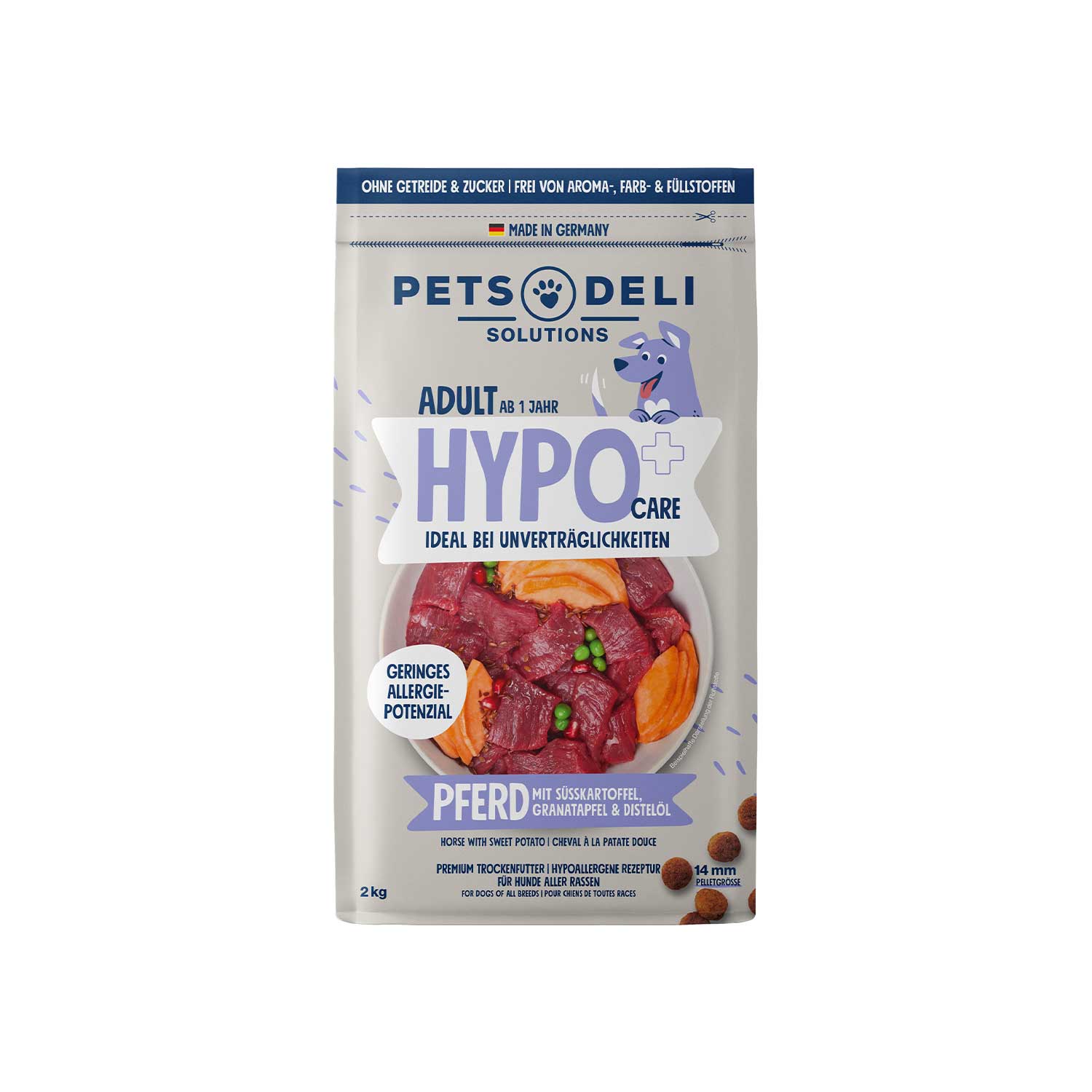Pets Deli Hypocare Horse with Sweet Potato, Pomegranate & Safflower Oil Dry Dog Food