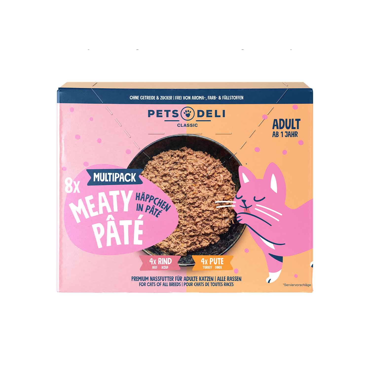 Pets Deli Meaty Pate Multipack Turkey & Beef Cat Wet Food