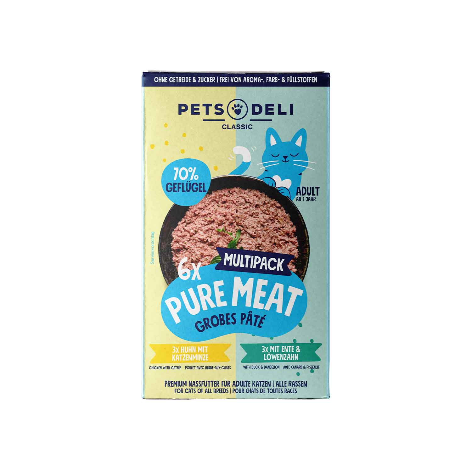Pets Deli Pure Meat Multipack Chicken & Duck Cat Wet Food
