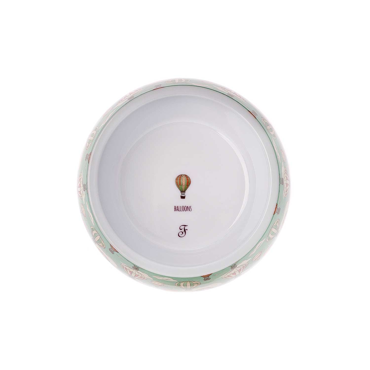 Ferribiella Balloons Melamine Dog Bowl Top