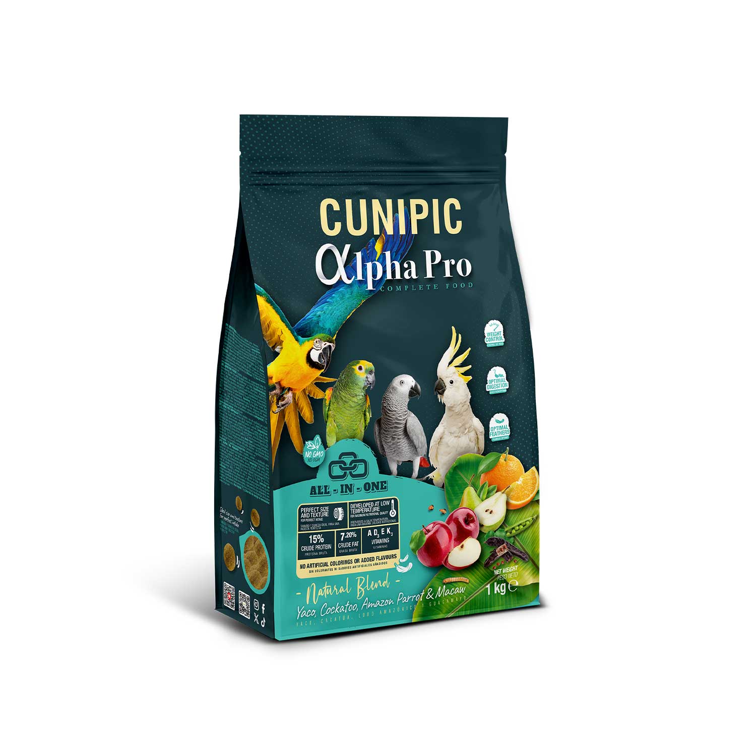 Cunipic Alpha Pro Natural Blend Parrot Food