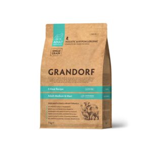 Grandorf 4 Meat Adult Medium & Maxi Breeds Dog Dry Food Hypoallergenic Dog Food