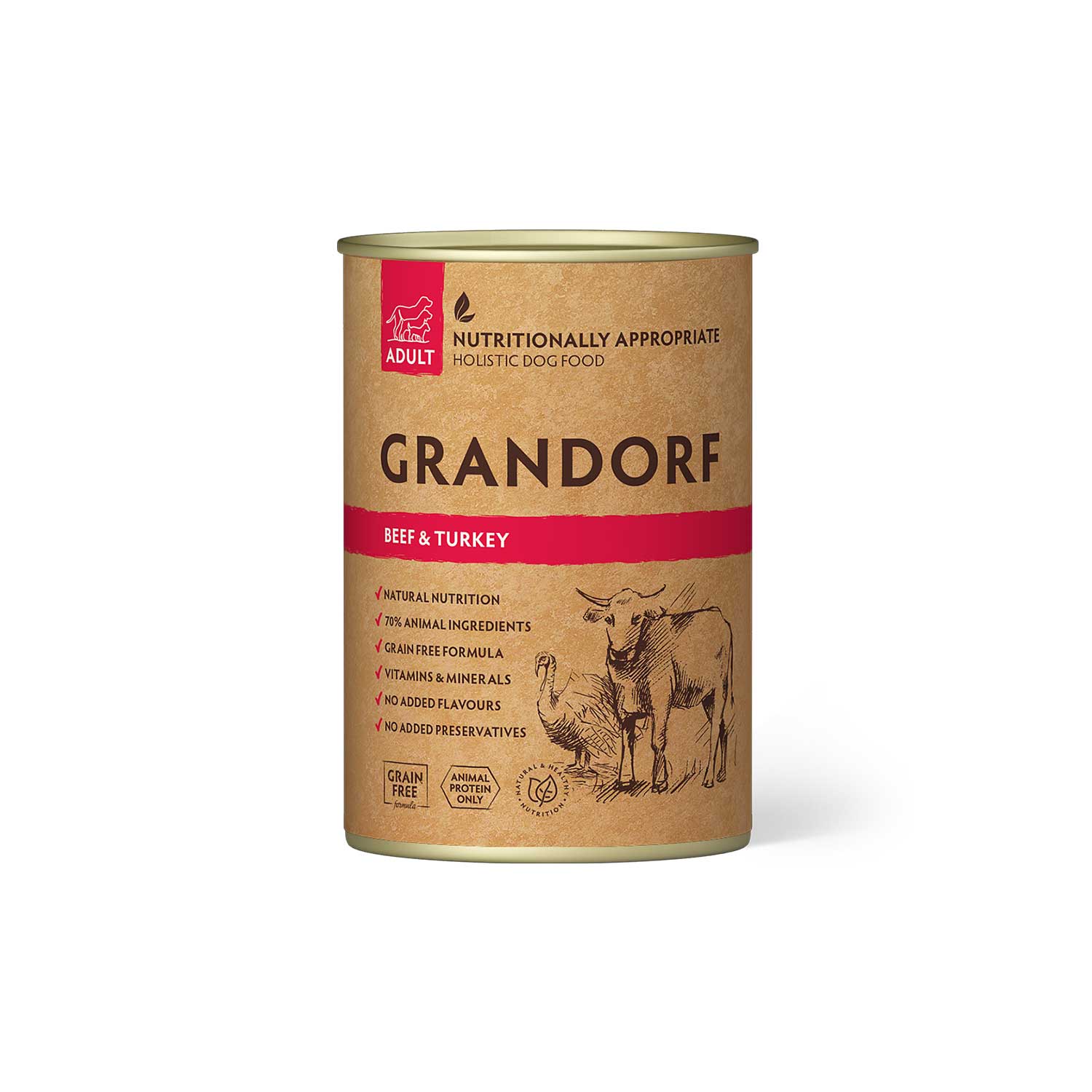 Grandorf Beef & Turkey Dog Wet Food