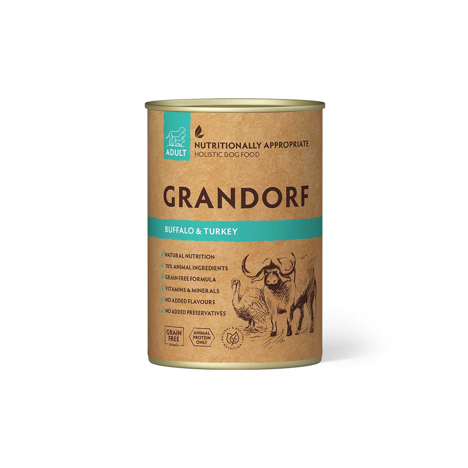 Grandorf Buffalo & Turkey Dog Wet Food