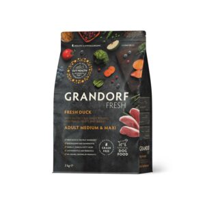 Grandorf Fresh Duck Meat with Sweet Potato Medium & Maxi Adult Dog Dry Food