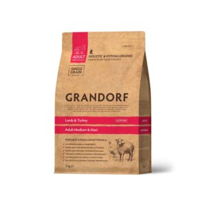 Grandorf Lamb & Turkey Adult Medium & Maxi Breeds Dog Dry Food Hypoallergenic Dog Food