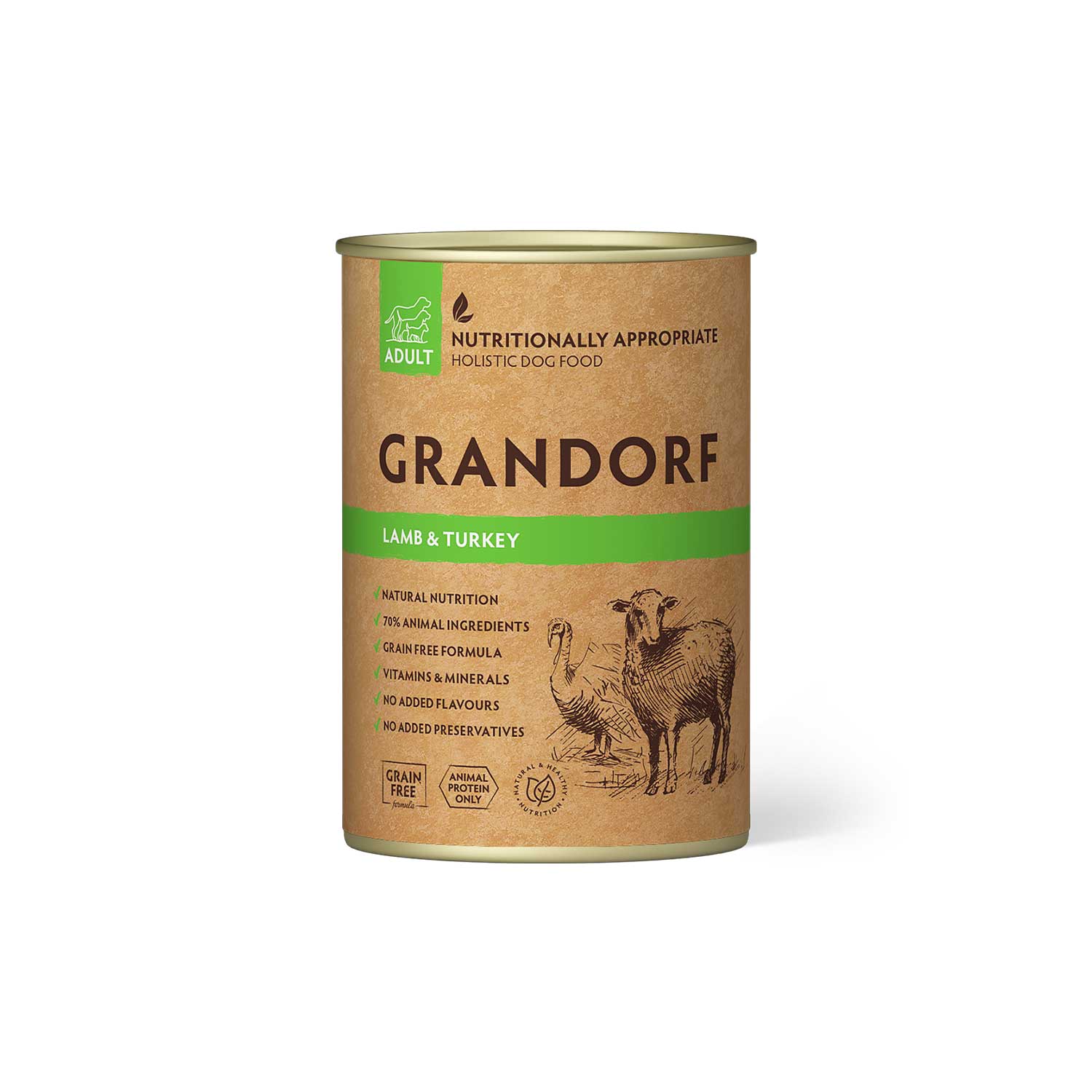 Grandorf Lamb & Turkey Dog Wet Food Hypoallergenic dog food
