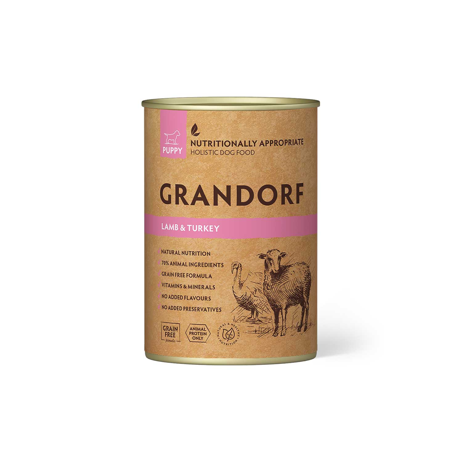 Grandorf Lamb & Turkey Puppy Wet Food 400g