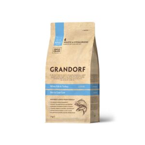 Grandorf White Fish & Turkey Sensitive Skin & Coat Adult Cat Dry Food
