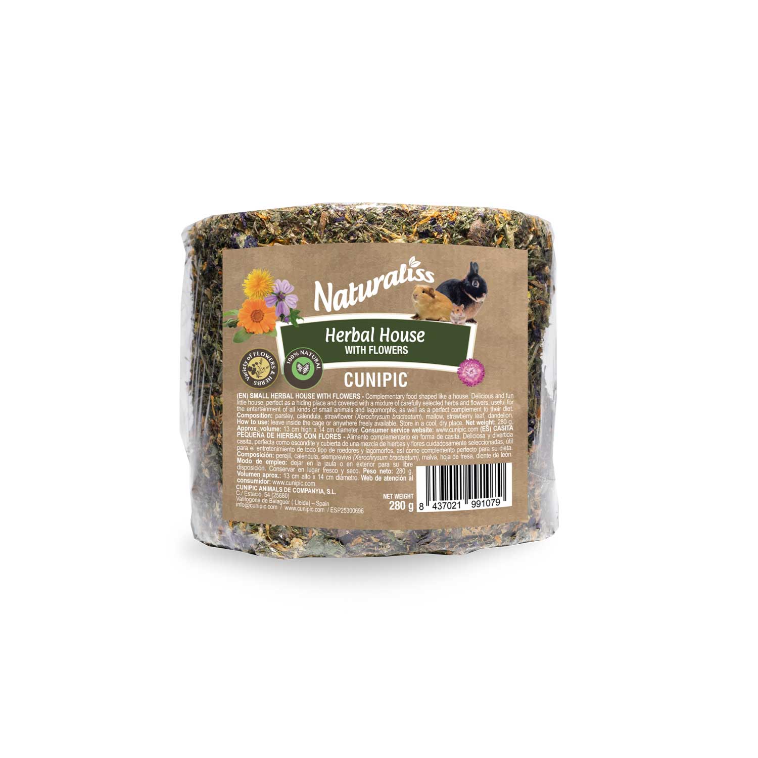 Cunipic Herbal House with Flowers for Small Animals Packaging