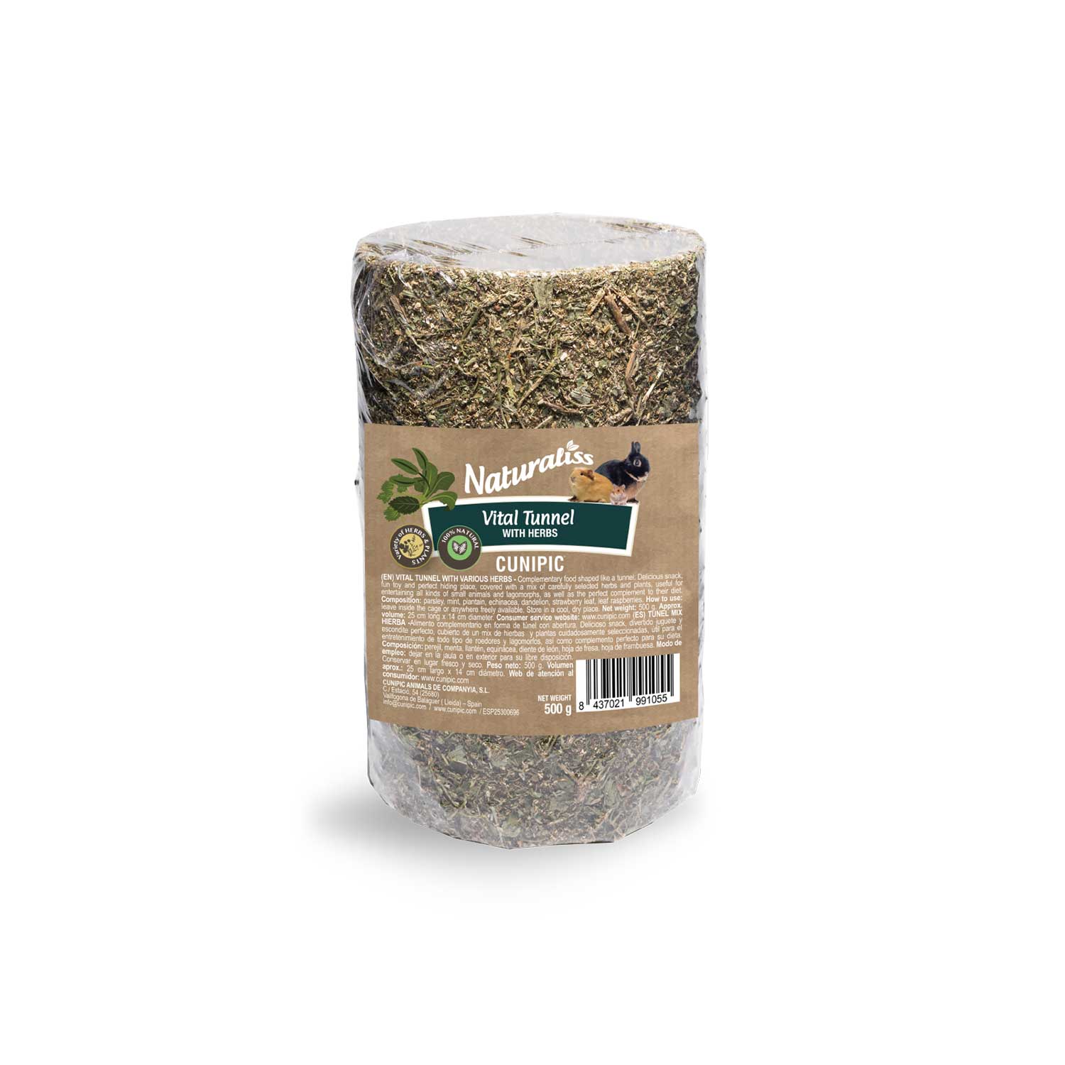 Cunipic Naturaliss Vital Tunnel with Herbs for Small Animals Packaging