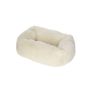 Fluffy Snuggle Dog Bed - Cream