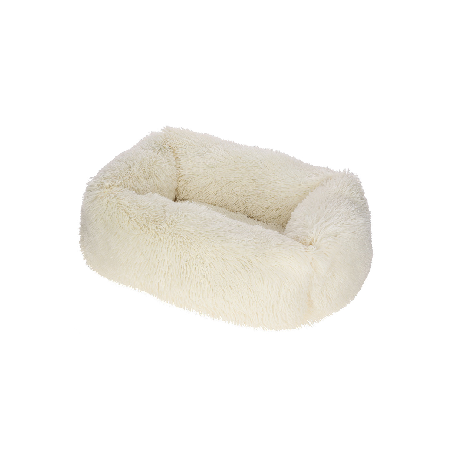 Fluffy Snuggle Dog Bed - Cream