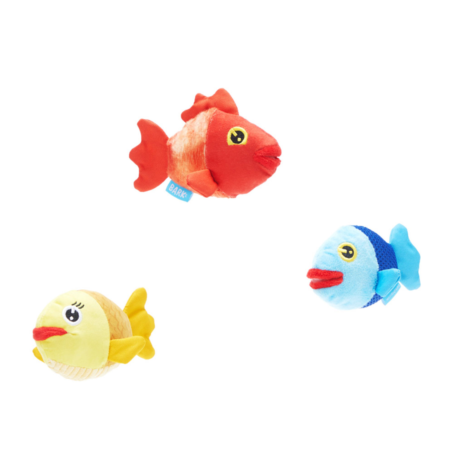 Bark The Groupers 3-in-1 Squeaky Plush Dog Toy