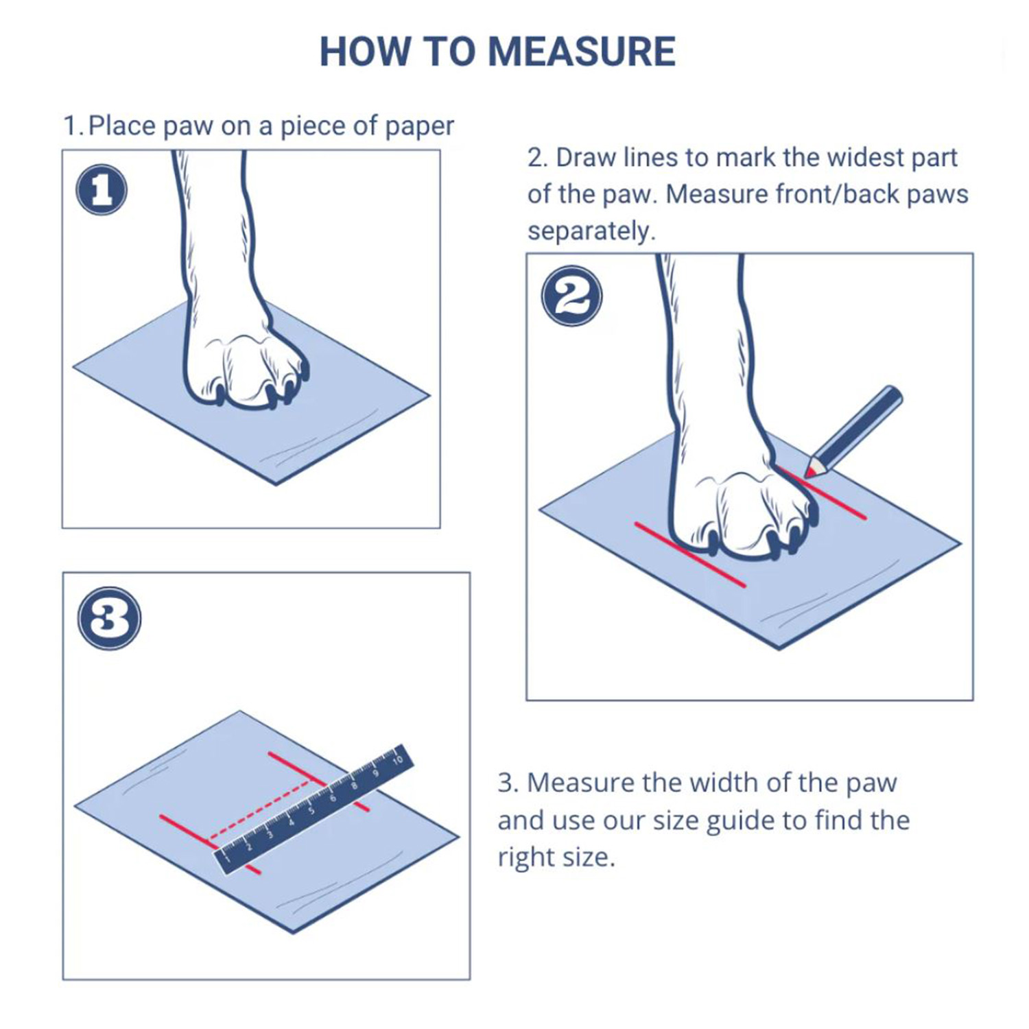 How to measure Spark Paws Flex Shell Waterproof Dog Boots