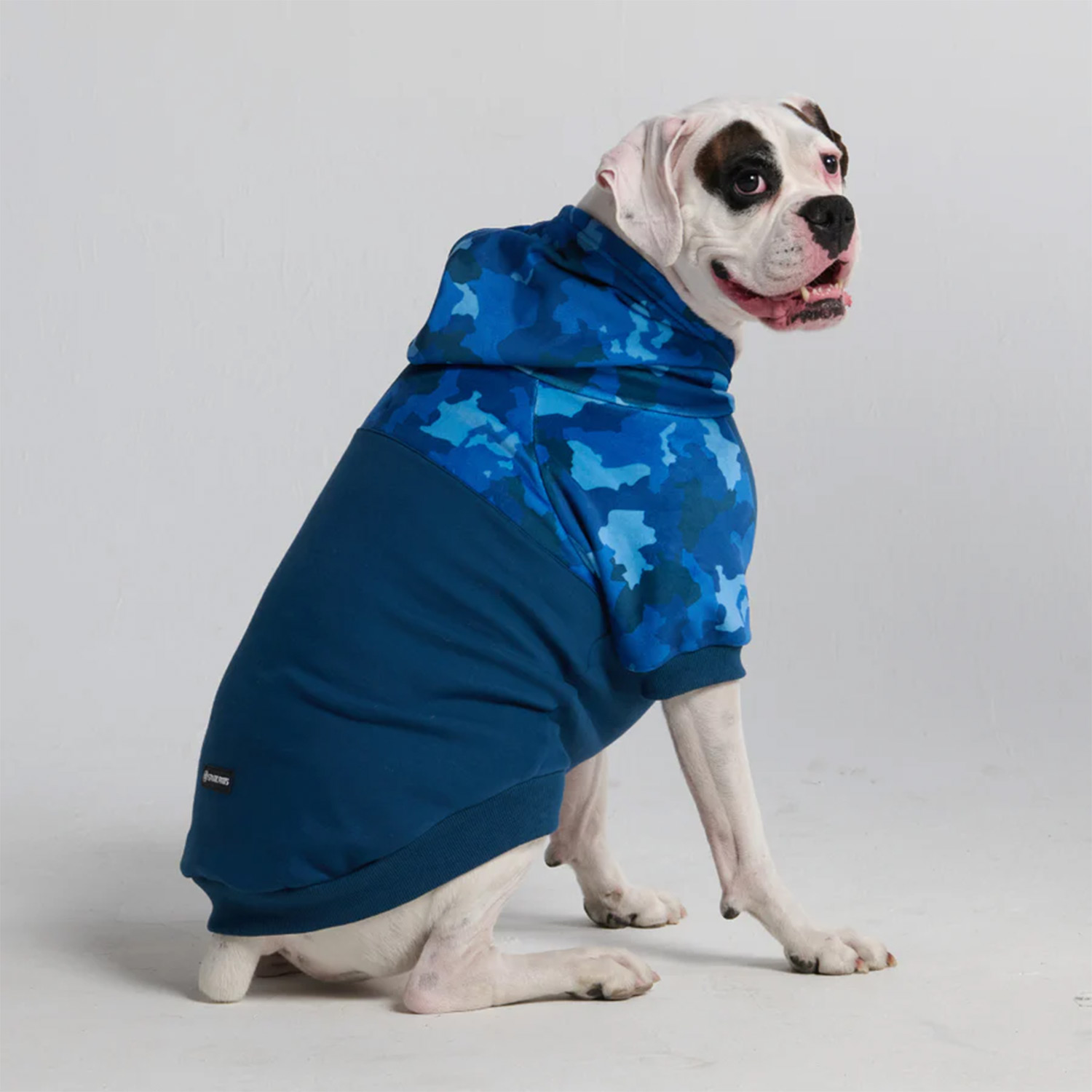 Spark Paws Blue Green Camo Dog Hoodie