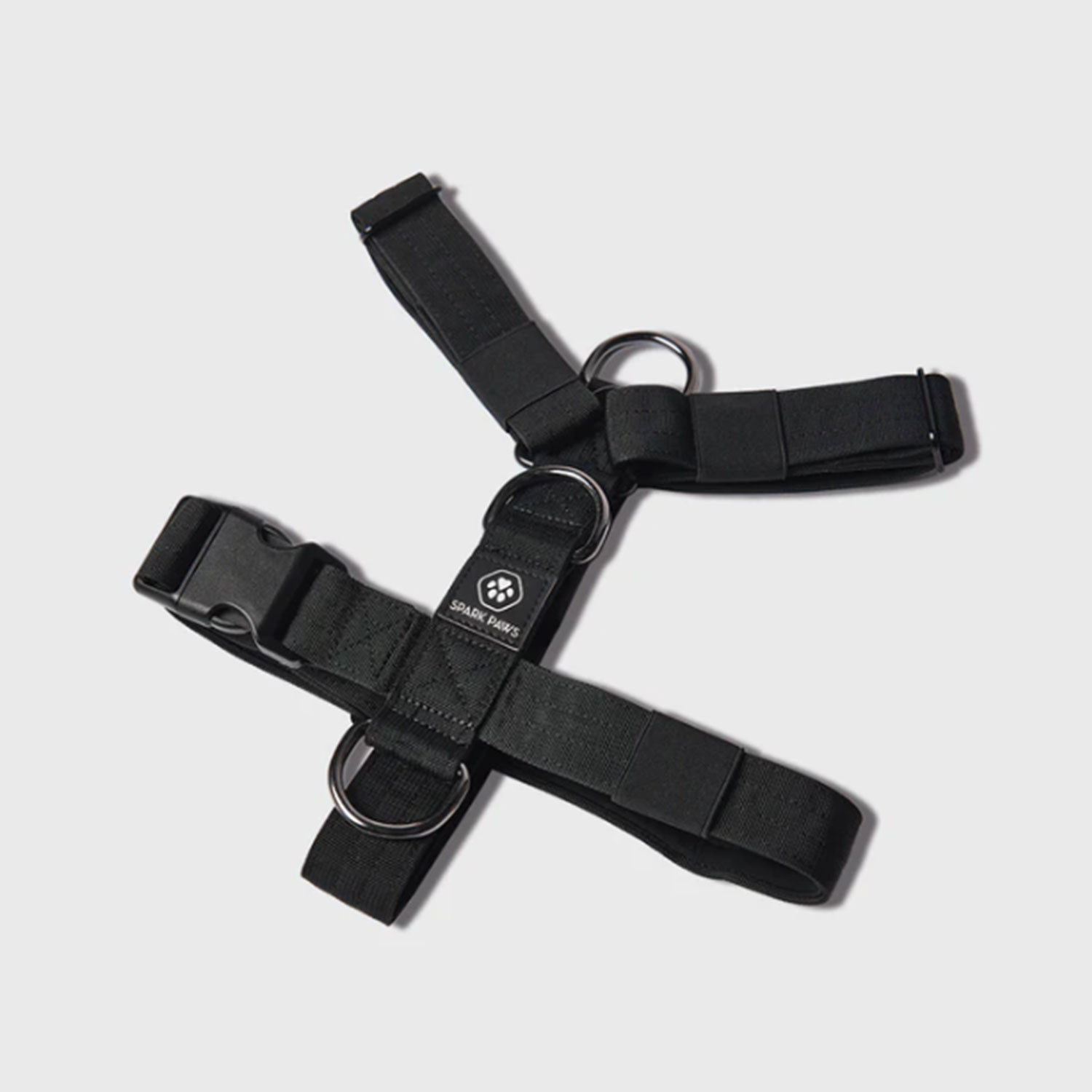 Spark Paws Comfort Control No-Pull Dog Harness Black