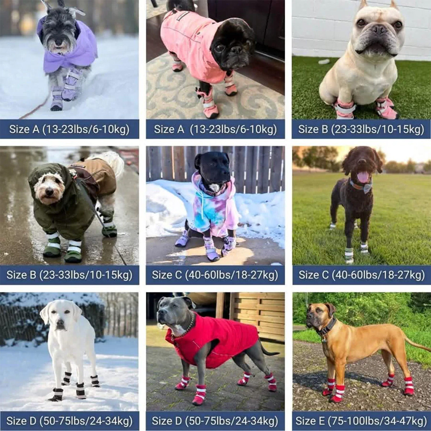 Spark Paws Flex Shell Waterproof Dog Boots Size Guide