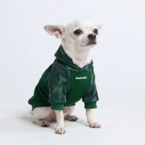 Spark Paws Forest Green Camo Dog Hoodie