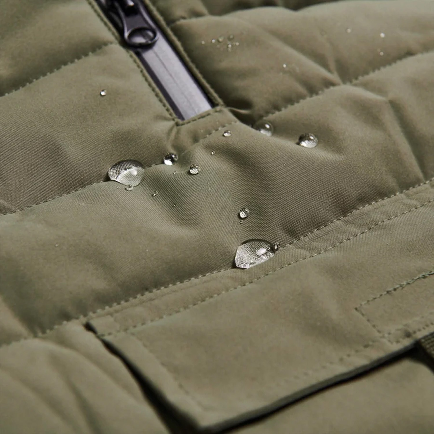 WarmShield Water-Resistant Jacket - Olive Green - Image 7