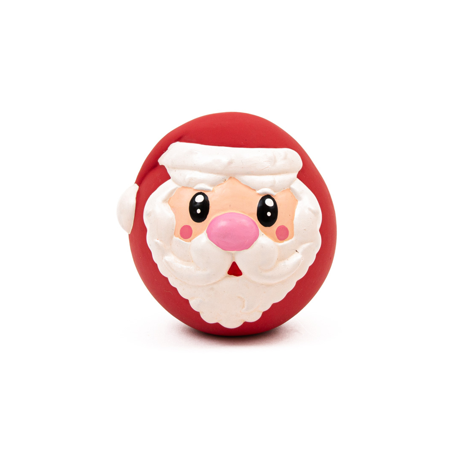 Great&Small Christmas Latex Santa Ball Dog Toy