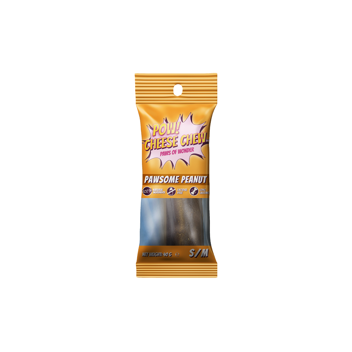 Pow Peanut Butter Dog Cheese Chew SM