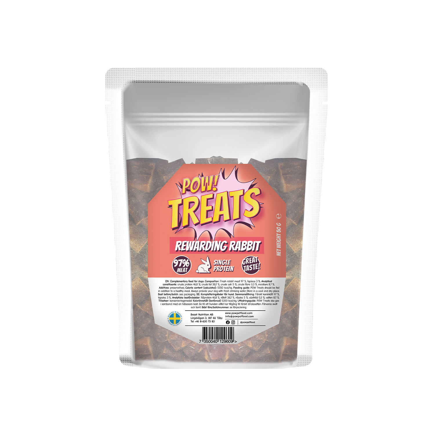 Pow Rewarding Rabbit Dog Treats