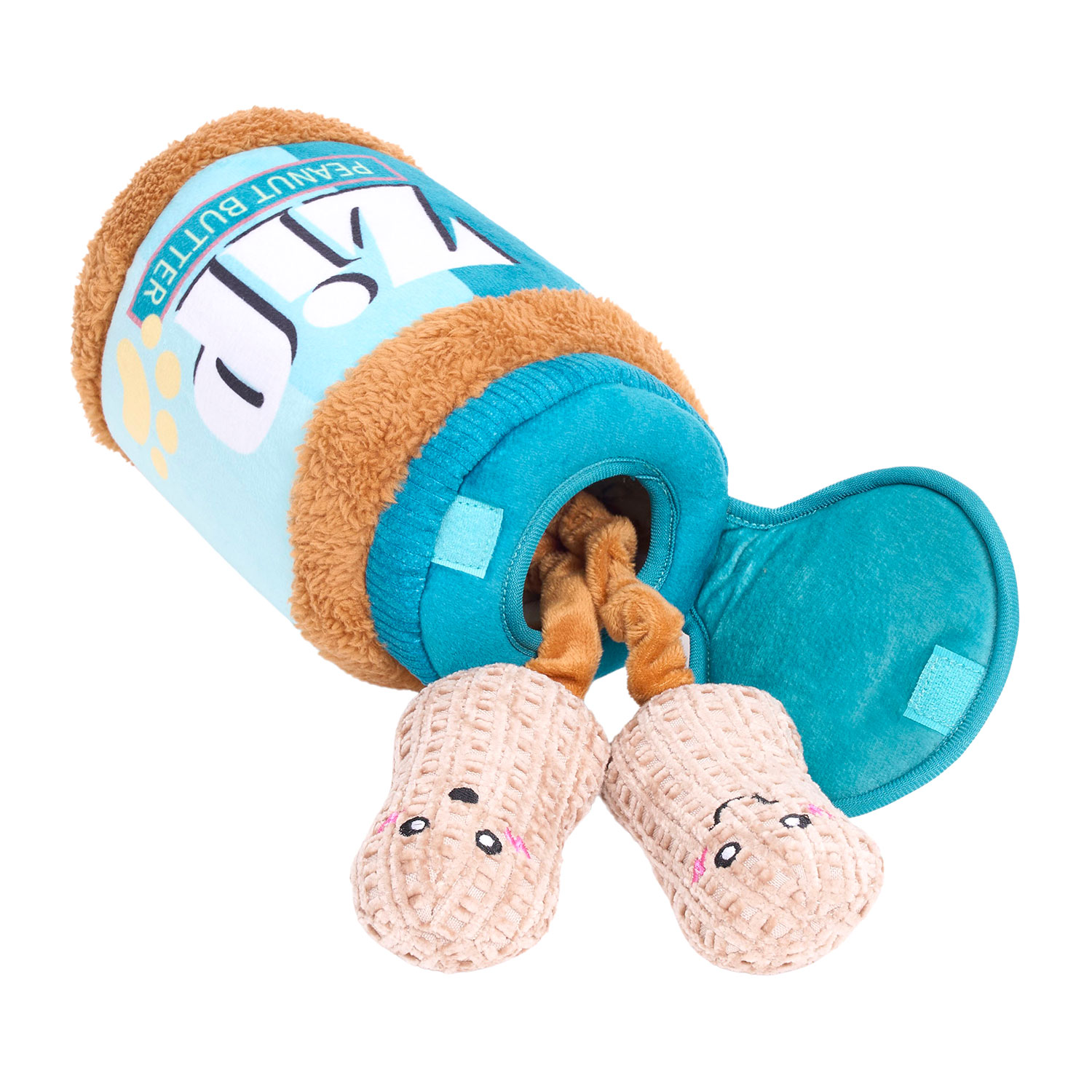 ZippyPaws Bungee Burrow Peanut Butter Jar Dog Toy