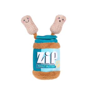 ZippyPaws Bungee Burrow Peanut Butter Jar Interactive Dog Toy
