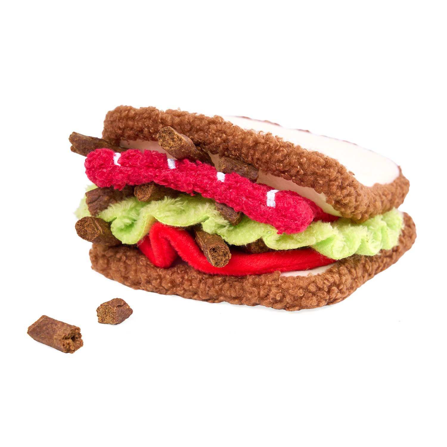 ZippyPaws Snufflerz BLT Sandwich Interactive Dog Toy with treats