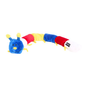 ZippyPaws Zippy Caterpillar Dog Toy Primary Deluxe with 7 Squeakers