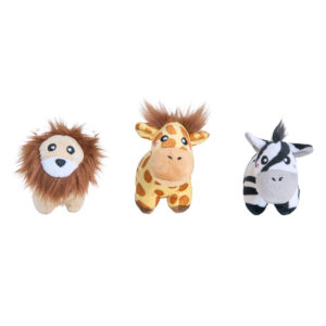 ZippyPaws Miniz 3-Pack Jungle Safari